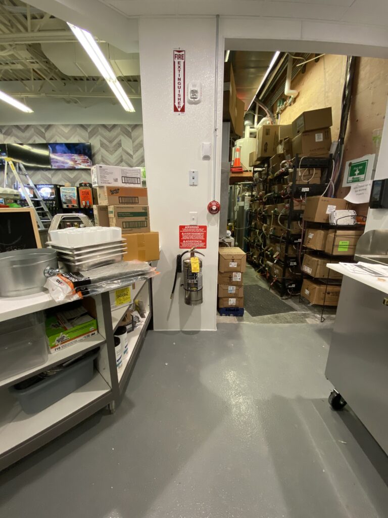 Retail service counter and merchandise area completed during convenience store remodel